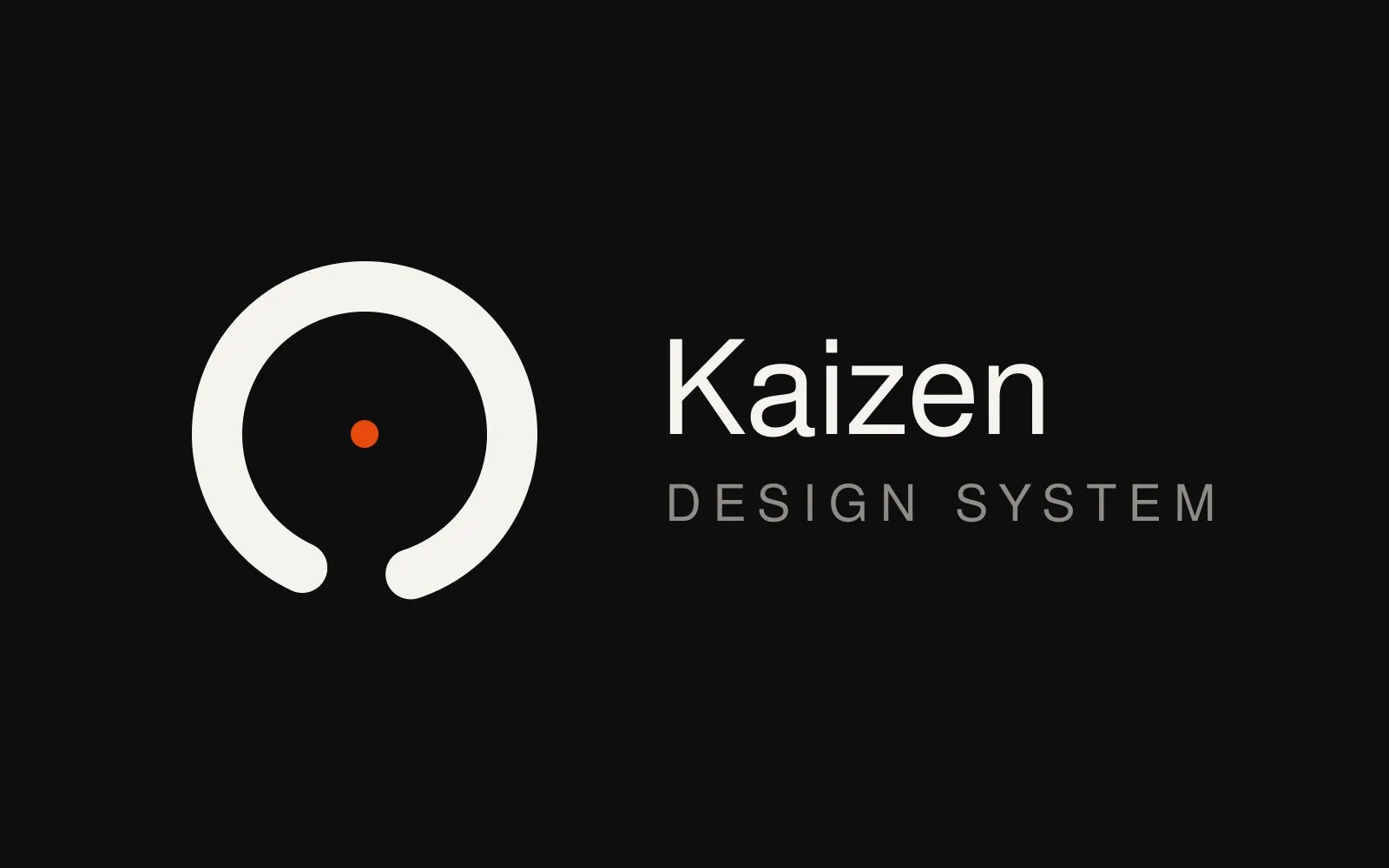 Kaizen Design System — enso logo and wordmark